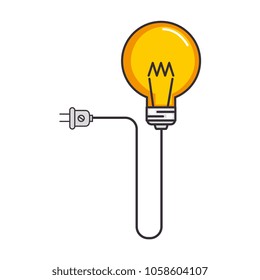 bulb light idea with energy plug