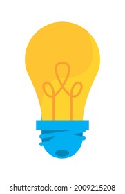 icono aislado de idea de luz bombilla