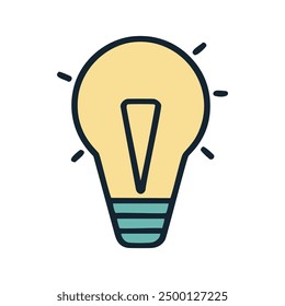 bulb light idea isolated icon vector illustration design, designed for web and app