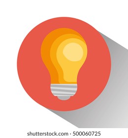 bulb light idea isolated icon