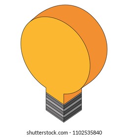 bulb light idea isometric icon