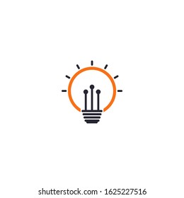 Bulb Light Idea lamp icon.vector sign. Symbol, logo illustration