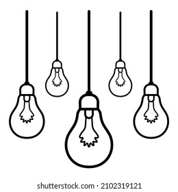 Bulb Light Idea Glühbirne Flachicon einzeln auf weißem Hintergrund