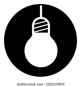 Bulb Light Idea Lightbulb Glyph Flat Icon Isolated On White Background