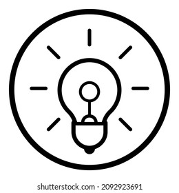 Idea De Luz Bombilla Icono Luminoso Icono Llanto Aislado En Fondo Blanco