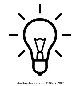 Idea De Luz Bombilla Icono Luminoso Icono Llanto Aislado En Fondo Blanco