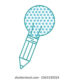 bulb light idea with pencil