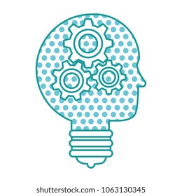 bulb light idea with profile and gears