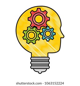 bulb light idea with profile and gears