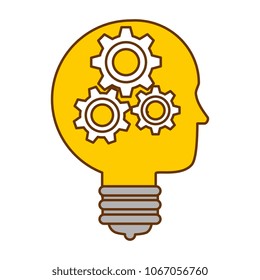 bulb light idea with profile and gears