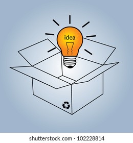 Bulb light idea vector illustration