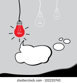Bulb light idea vector illustration
