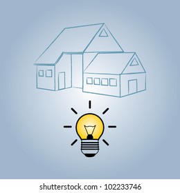 Bulb light idea vector illustration