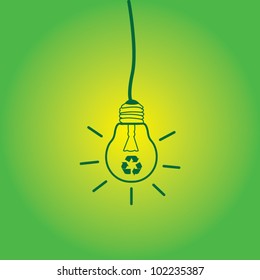 Bulb light idea vector illustration
