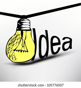 Bulb light idea vector illustration