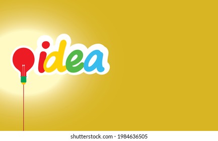 Ilustración vectorial de idea de luz bombilla