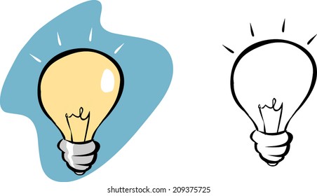 Bulb light idea vector illustration