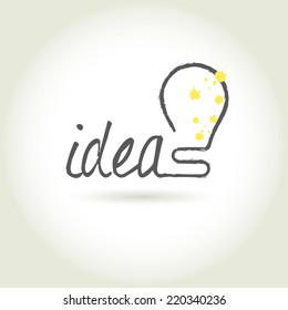 Bulb light idea vector illustration