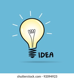 Bulb light idea vector illustration