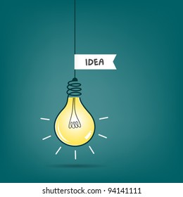 bulb light idea vector illustration