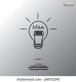 Bulb light idea vector illustration.idea lamp.idea lamp concept