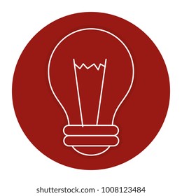bulb light isolated icon