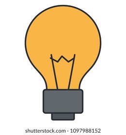 bulb light isolated icon