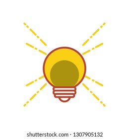 bulb light isolated icon