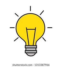 bulb light isolated icon