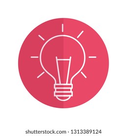 bulb light isolated icon