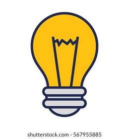 bulb light isolated icon