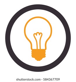 bulb light isolated icon