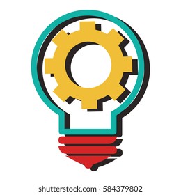 bulb light isolated icon