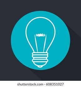bulb light isolated icon