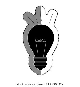 bulb light isolated icon