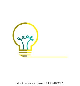 bulb light isolated icon