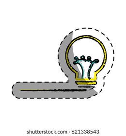 bulb light isolated icon