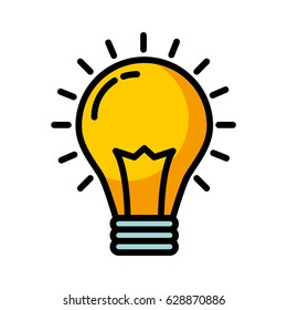 bulb light isolated icon