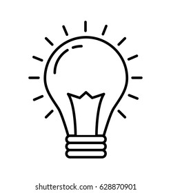 bulb light isolated icon