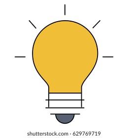 bulb light isolated icon