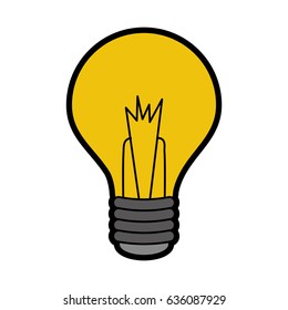 bulb light isolated icon