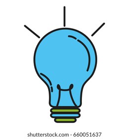 bulb light isolated icon