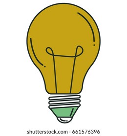 bulb light isolated icon