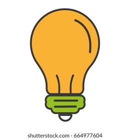 bulb light isolated icon