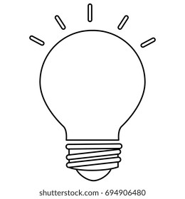 bulb light isolated icon
