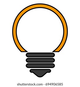 bulb light isolated icon