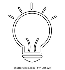 bulb light isolated icon