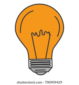 bulb light isolated icon