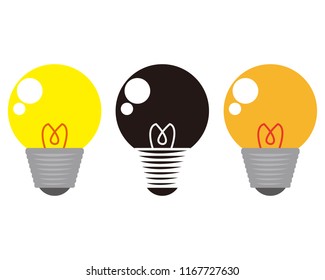 Bulb light isolated vector illustration