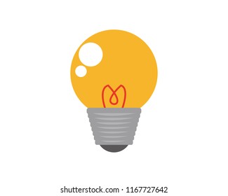 Bulb light isolated vector illustration